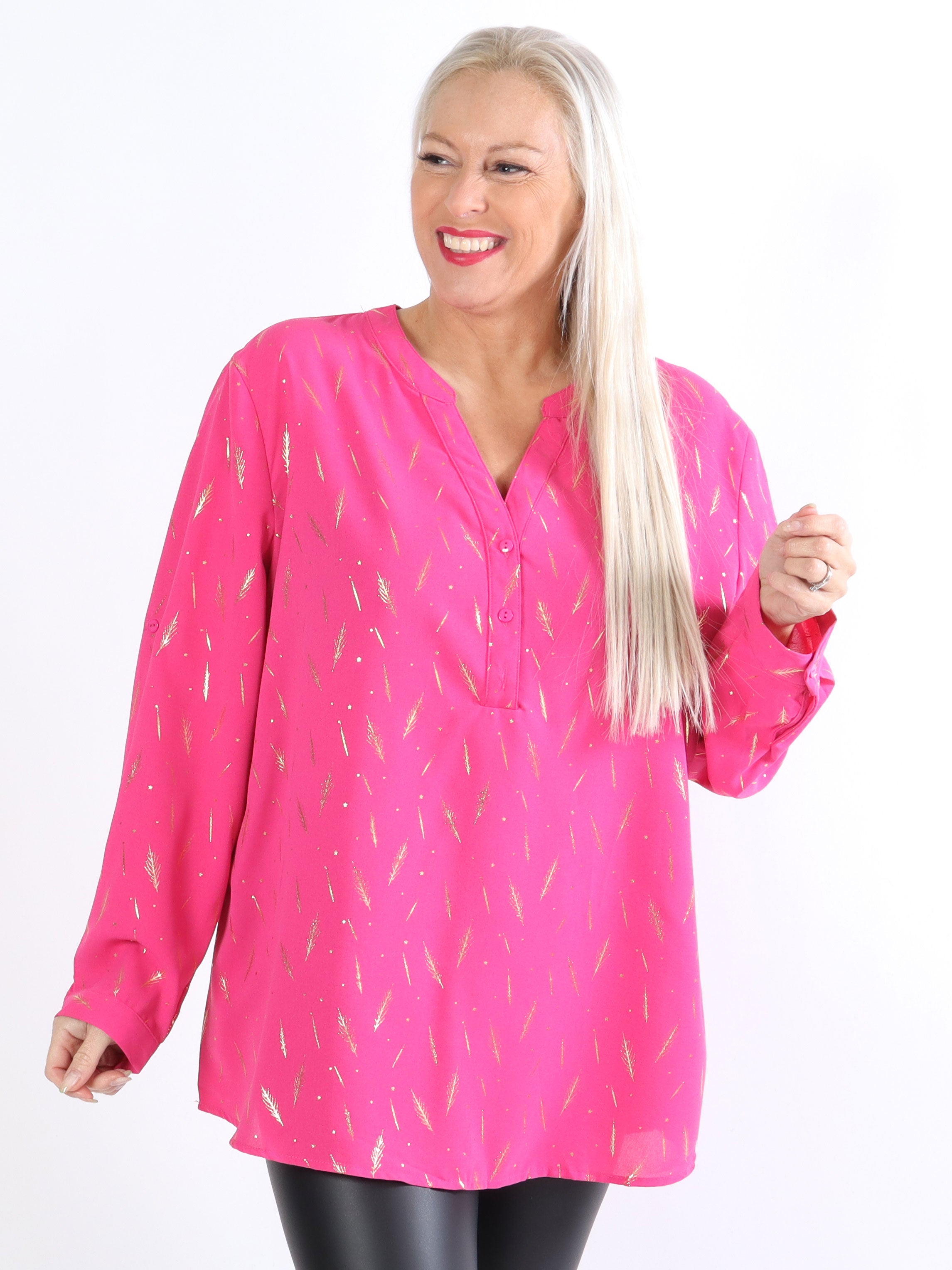 Lina - Fin skjorte med gulddetaljer